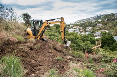 Hillside excavation work 